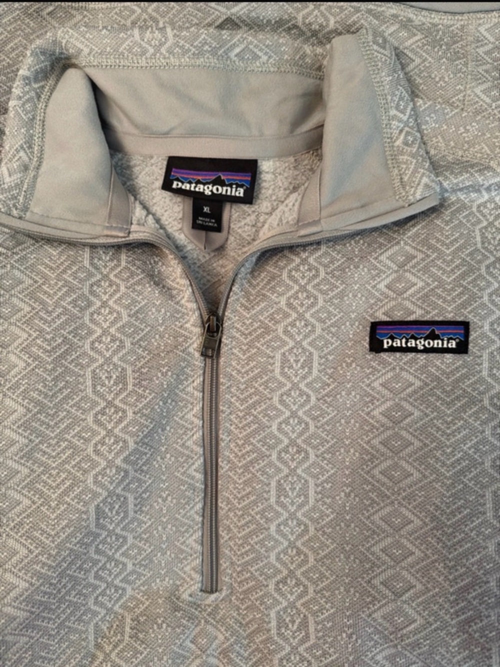 Patagonia Women's Light Gray Quarter-Zip Pullover